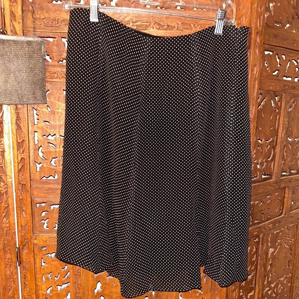 Express Black and White Polka Dot Skirt